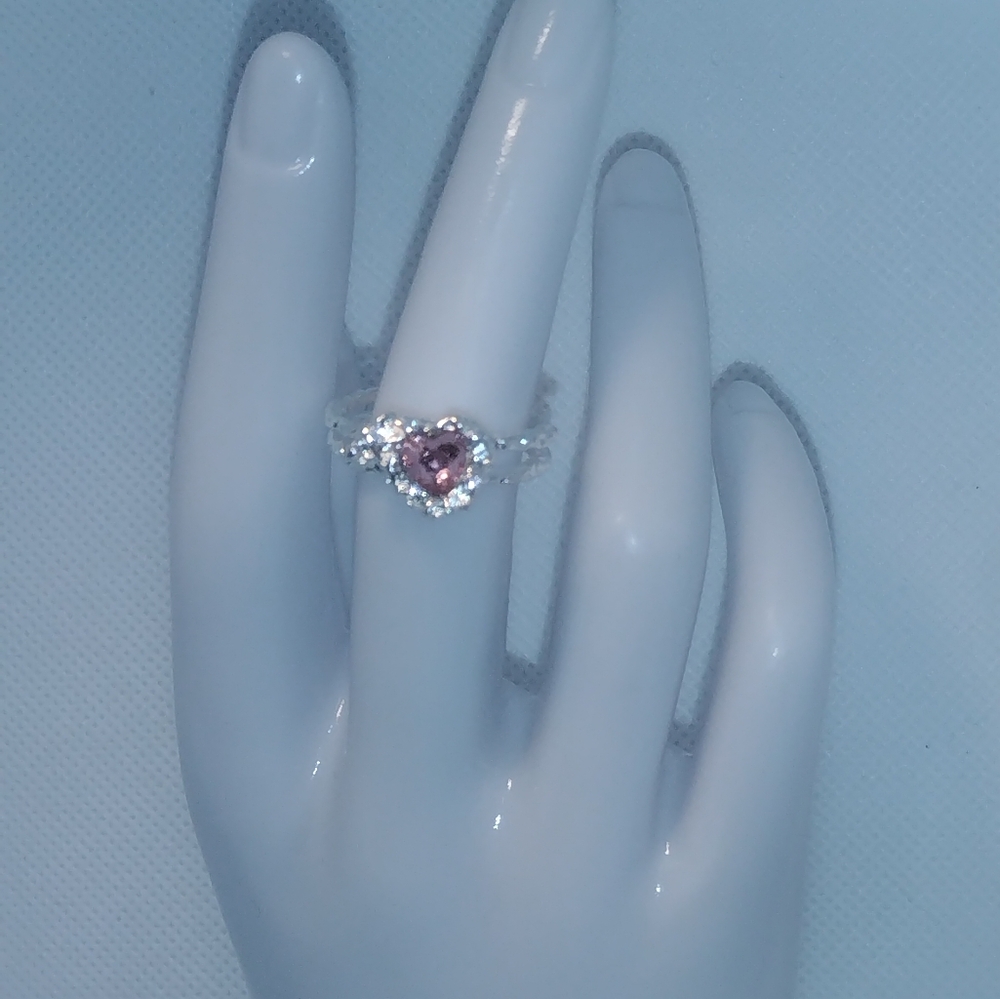 Vintage Heart ring- Sparkling Heart
